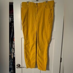 Torrid Women's Vibrant Yellow Corduroy Skinny Pants